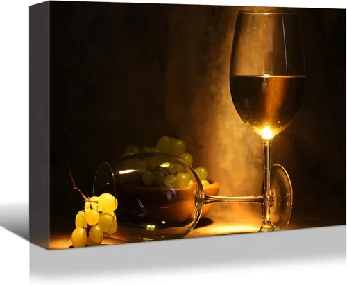 Vista 24 de Denozer - Lienzo decorativo para cocina, diseño de vino tinto (16.0 x 12.0 in)