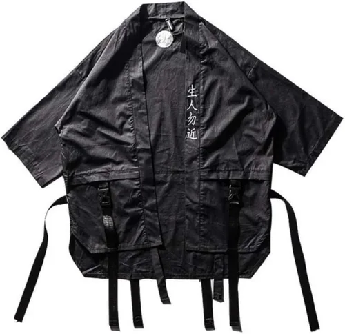 Vista 7 de Niepce Inc Cárdigan tipo kimono samurái japonés para hombre