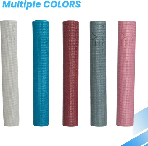 Vista 7 de Everyday Yoga Estera Deluxe, espaciosa de 72"x24" antideslizante para cómodos entrenamientos en casa, extra gruesa de 3-5mm