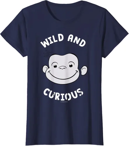 Vista 40 de Curious George Camiseta Big Face Wild and Curious Negro
