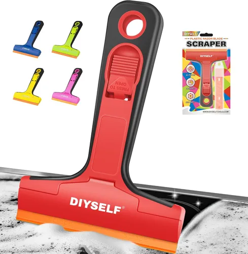Vista 14 de DIYSELF Raspador de Cuchillas de Afeitar 12 Unidades Raspador de Vidrio Raspador de Horno para Limpieza Raspador de Afeitar para Pisos Raspador