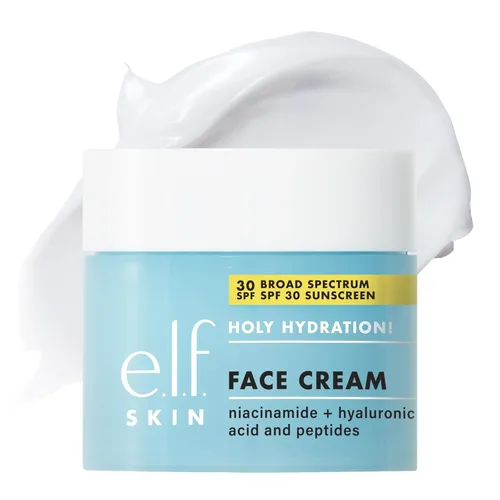 Vista 10 de e.l.f. SKIN Holy Hydration! Crema facial, sin fragancia, suave, no grasosa, ligera, nutritiva, hidrata, suaviza, se absorbe rápidamente, adecuada
