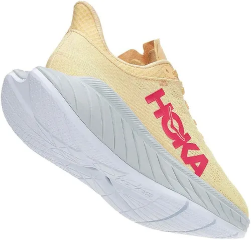 Vista 4 de HOKA ONE Carbon X 2 - Zapatos para mujer coral intensoiris negro Coral calienteIris negro