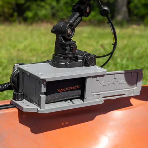 Vista 9 de YakAttack CellBlok Battery Box & Switchblade Transducer Arm Combo - Color Options USA Made Kayak Fish Finder Mounting Compact & Tool-Free