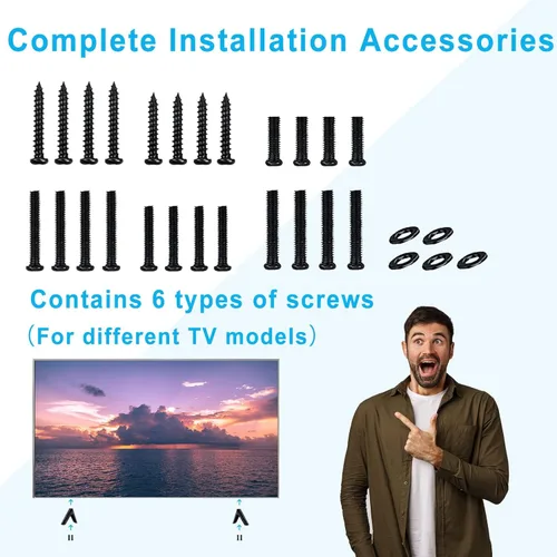 Vista 5 de Patas para TV TCL para TCL 28 32 40 43 49 50 55 65 pulgadas Roku TV patas de repuesto compatibles con 28S405 32S305 40S325 43S425 43S431 50S431