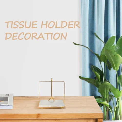 Vista 5 de Metal Napkin Holder for Tabletop Rustic Dinner Napkin Stand Square Design for Kitchen and Dining Room Decor