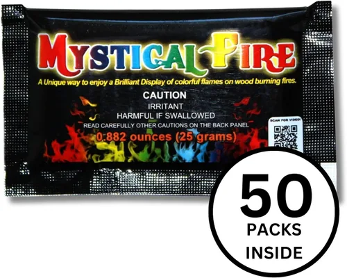 Vista 2 de Mystical Fire Paquetes de cambio de color para pozos de fuego y fogatas Encantados, de larga duración, multicolor, diversión mágica familiar