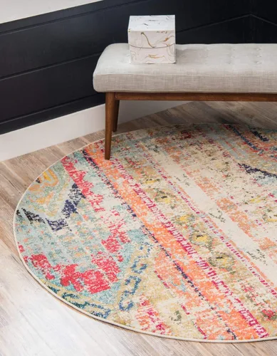 Vista 12 de Unique Loom Sedona Collection - Alfombra Yosemite (redonda, 5 pies 1 pulgada, multicolor)