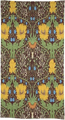 Vista 335 de Mantel Floral Retro de Pájaros, Diseño Original Bohemio William Morris Estampado Cubierta de Mesa para Hogar Picnic Fiesta Comedor Cocina William
