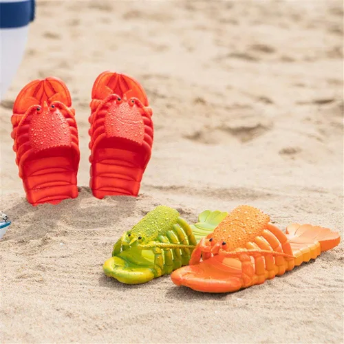 Vista 4 de COOL JOHOZO Zapatillas de langosta, sandalias de bajo, zapatillas de animales animales zapatillas de pescado, zapatillas de langosta zapatillas