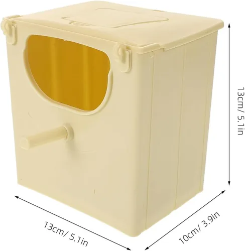 Vista 6 de Happyyami 3 unids de plástico aves anidación casa pájaro pinzón nido caja de cría montado al aire libre periquito nido caja de plástico colgante