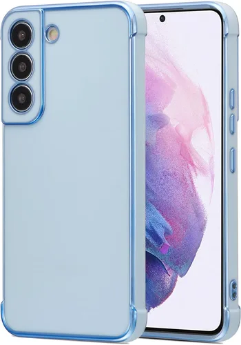Vista 8 de RALEAVO para Samsung Galaxy S21 5G Funda de teléfono con borde chapado de lujo, cubierta delgada ligera brillante con brillo, cubierta protectora