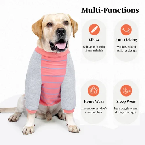 Vista 6 de Protector de codo de perro para callos, camisa de protección posoperatoria, ropa de traje de recuperación quirúrgica, tirantes de pierna delantera
