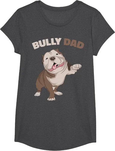 Vista 84 de American Bully Dad Dog Owner Father Funny Men T-Shirt Asphalt Grey