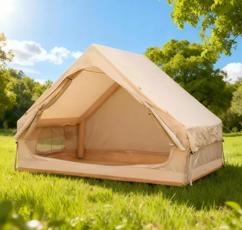 Vista 16 de Inflatable Tent with Pump, Glamping Tents for 4-6 Person, Easy Setup 4 Season Outdoor Tent, Water-Proof Luxury Glamping with 12 Mesh Window