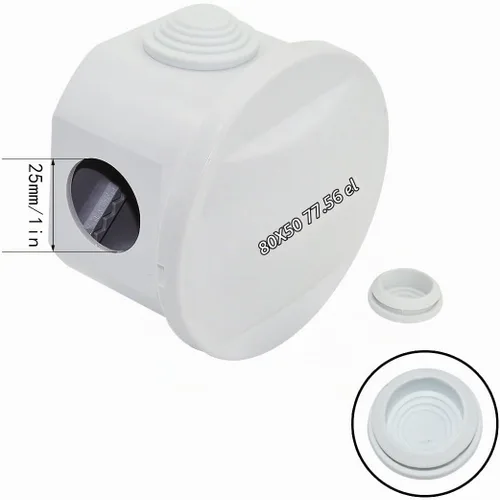 Vista 4 de LeMotech - Caja de derivación universal de plástico ABS resistente al polvo, resistente al agua, IP65, color blanco