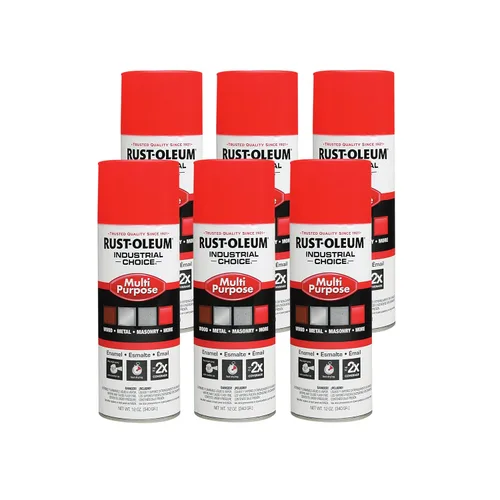 Vista 26 de Aerosol de esmalte Rust-Oleum para uso general; envase de 16 onzas líquidas; lata de aerosol, almendra, 6