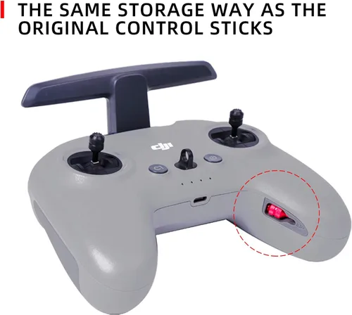 Vista 2 de FPV Control remoto de aluminio Stick Thumb Rocker Joystick Protector compatible con accesorios DJI FPV Control remoto para FPV Drone (rojo)