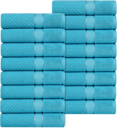 Vista 15 de Ample Decor Juego de toallas de baño 100% algodón, 6 piezas, suaves y absorbentes, de secado rápido, juego de toallas de baño