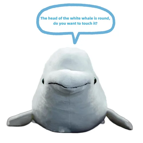 Vista 2 de FRANKIEZHOU Beluga - Peluche de ballena, juguete suave realista de 15.7 pulgadas, animal de peluche de criatura marina, juguetes de peluche, regalos