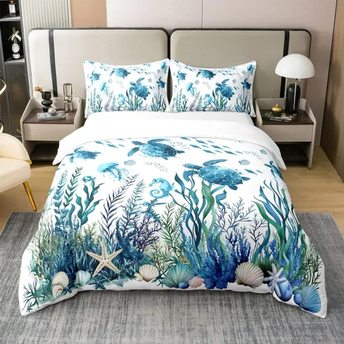 Vista 48 de jejeloiu Cute Mushroom Decor Duvet Cover 100% Cotton for Kids Boys Girls Twin Size Botanical Plants Bedding Set Cartoon Mushrooms Comforter Cover
