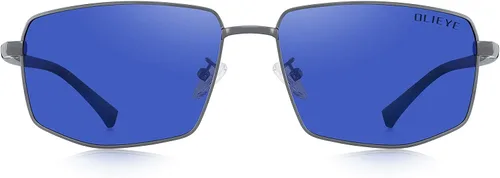 Vista 2 de OLIEYE - Gafas de sol clásicas para hombre con diseño de rectángulo polarizado para hombre