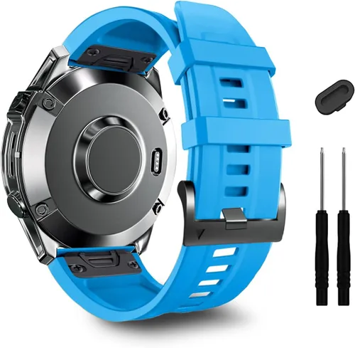 Vista 14 de ZPJPPLX Correa de silicona de ajuste rápido de 0.866 in compatible con Garmin Fenix 8 AMOLED 1.850 in/7 Pro/7/6 Pro/6/5 Plus/5, correas de repuesto