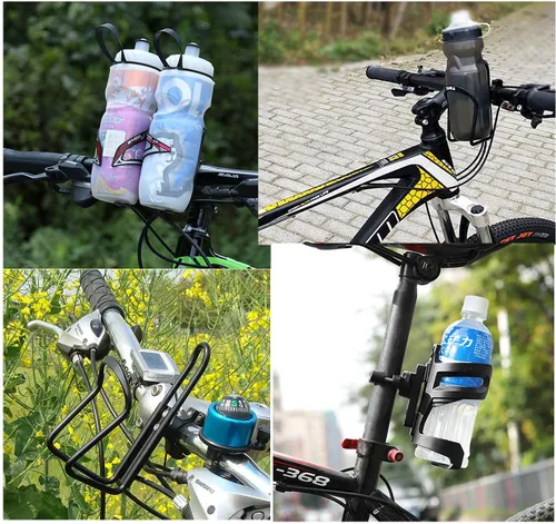 Vista 6 de Soporte para botella de agua Platt, para bicicleta, de aleación de aluminio, para manillar/poste de asiento, para bicicletas de carretera, MTB