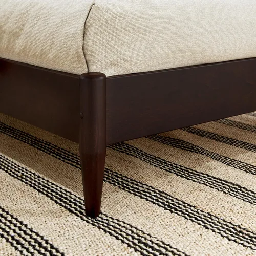 Vista 8 de AFI, Aria - Cama de plataforma moderna de perfil bajo de madera maciza, tamaño individual, color espresso