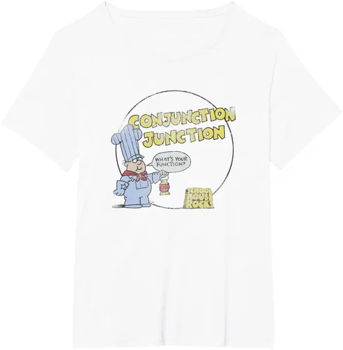 Vista 49 de Schoolhouse Rock Conjunction Junction Conductor Retro TV Camiseta Asfalto