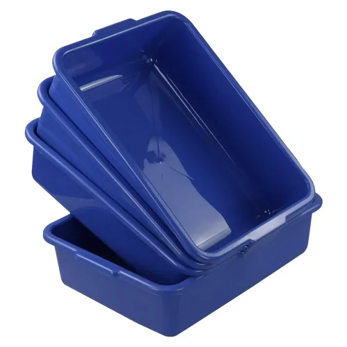 Vista 6 de Hespama 4 paquetes de 13 l comercial Bustub, caja de mano para lavabo, color azul