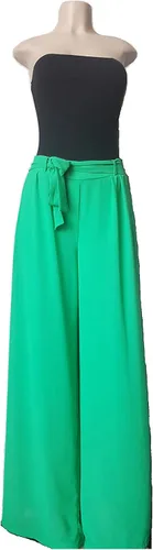 Vista 2 de Miss Avenue Casual Pantalones semiformales Palazzo para mujer esmeralda