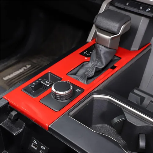 Vista 14 de TOYCIDFG Cubierta del panel de palanca de cambios compatible con Toyota Tundra 2022-2026, accesorios interiores (negro UV)