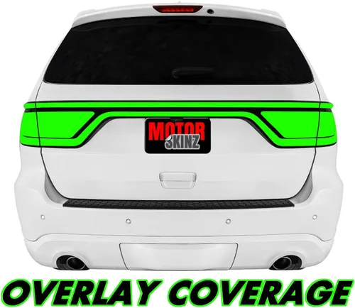 Vista 2 de SlickMod Tinte de humo de vinilo precortado para luz trasera Dodge Durango 2014-2023 (20% humo oscuro, 1. luz trasera)
