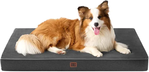Vista 26 de EHEYCIGA Cama ortopédica impermeable para perros de 35 x 23 pulgadas, cama de espuma viscoelástica para perros de tamaño grande, alfombrilla lavable