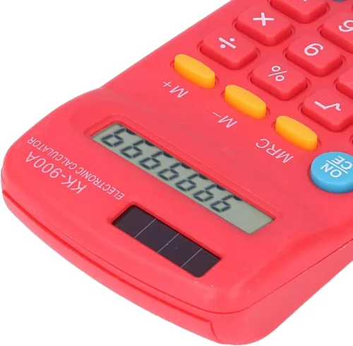 Vista 8 de Calculadoras, Pantalla clara Pequeña Calculadora Alimentada por Batería para Negocios para la Oficina para la Escuela rojo