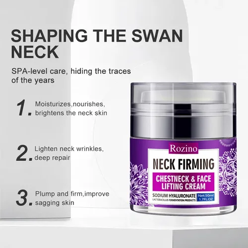 Vista 3 de Crema de colágeno para el rostro y el cuello, crema reafirmante para reducir el cuello de la barbilla doble reafirmante y levantar, crema hidratante