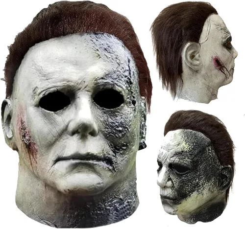 Vista 2 de 2026 Scary Mask,Halloween Mask,Scary Full Head Creepy Costume Mask for Cosplay White-2