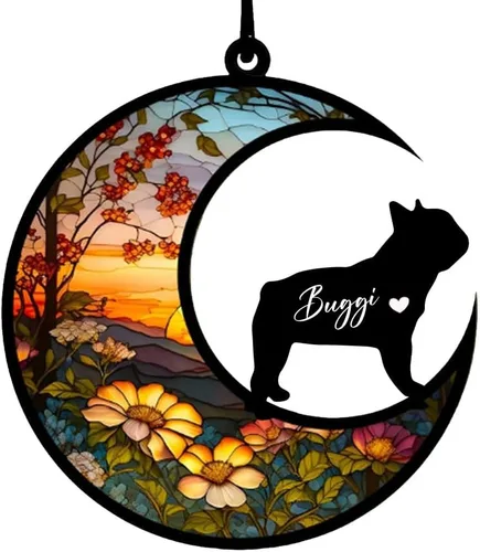 Vista 70 de Atrapasoles conmemorativos personalizados para perros Akita, nombre de perro personalizado, adorno de pérdida de perro, regalo para amantes