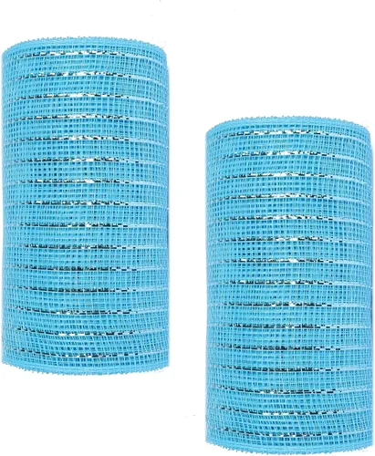 Vista 75 de YYCRAFT Paquete de 2 cintas de malla de polímero metálico de 6 pulgadas (total 20 yardas, verde manzana)