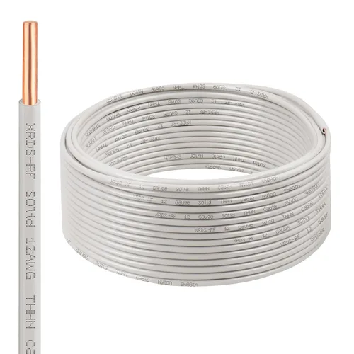 Vista 23 de Cable THHN 25 pies, Conductor Único de Cobre Desnudo, Cable Eléctrico Rojo 10AWG, Cable de Construcción Sólida de 600V con Funda de Nylon