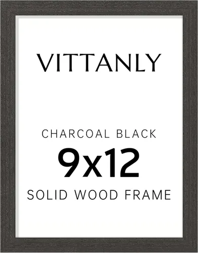 Vista 48 de Vittanly - Marco de fotos de 4 x 6 pulgadas de madera maciza con plexiglás, incluye paspartú de 3,5 x 5, para colgar en la pared o poner sobre una