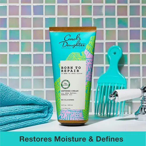 Vista 2 de Carol's Daughter Born To Repair - Crema para el cabello sin enjuague, hidratante, definición de rizos y antiencrespamiento, cuidado del cabello