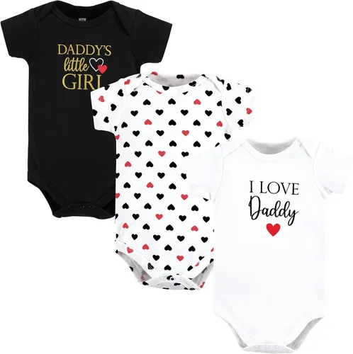 Vista 94 de Hudson Baby baby-girls Cotton Bodysuits 3-pack