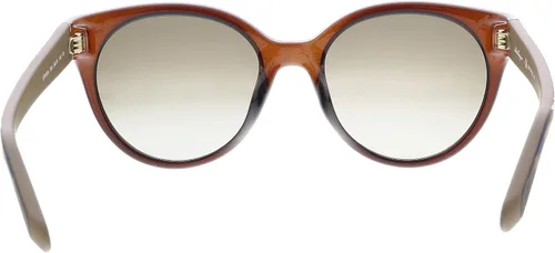 Vista 4 de Salvatore Ferragamo SF933SA 208 - Gafas de sol redondas de color marrón oscuro para mujer