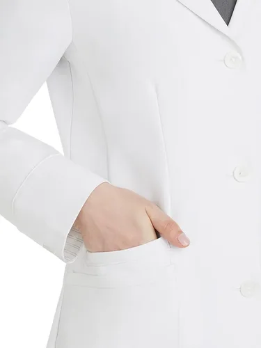 Vista 5 de Healing Hands Lab Coat Women 4 Pocket Full Length 5102 Farrah Womens Lab Coat The White Coat Professional Collection