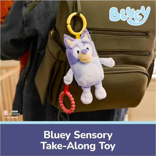 Vista 2 de GUND Bluey - Juguete sensorial para llevar, anillo de dentición de 7