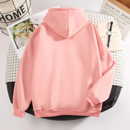 Vista 5 de Sudaderas con capucha para mujer con estampado de vaca de fresa casual mullidas