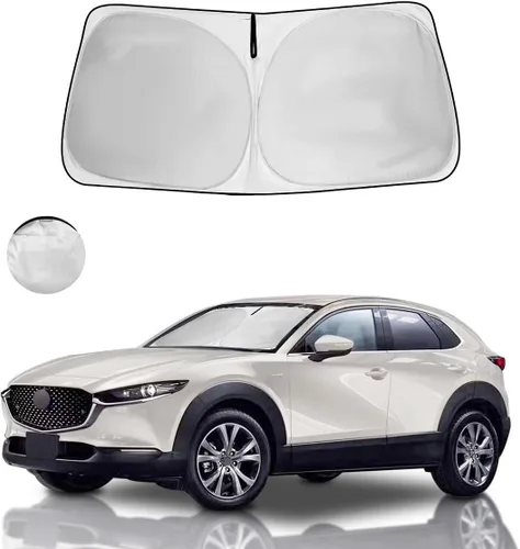 Vista 30 de Parasol para parabrisas, 4 capas, parasol para ventana delantera, bloquea los rayos UV, mantiene el automóvil más fresco