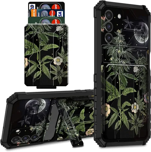 Vista 26 de Funda para teléfono Samsung Galaxy A03S Galaxy A03S Funda tipo cartera con tarjetero y soporte de doble capa de PC duro TPU suave cubierta